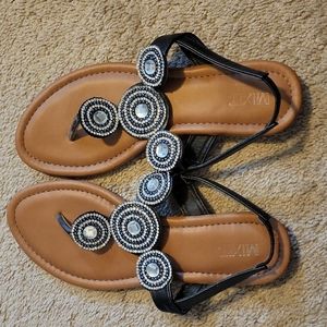 Rhinestone sandals size 7.5